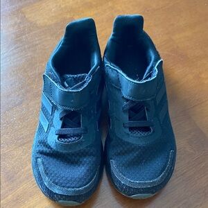 Adidas Black Slip-On Sneakers with Velcro Strap